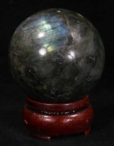 Flashy Labradorite Sphere - Great Color Play #32063